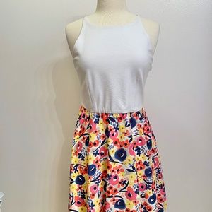 Anthro Hutch Bethanie floral hi low maxi dress